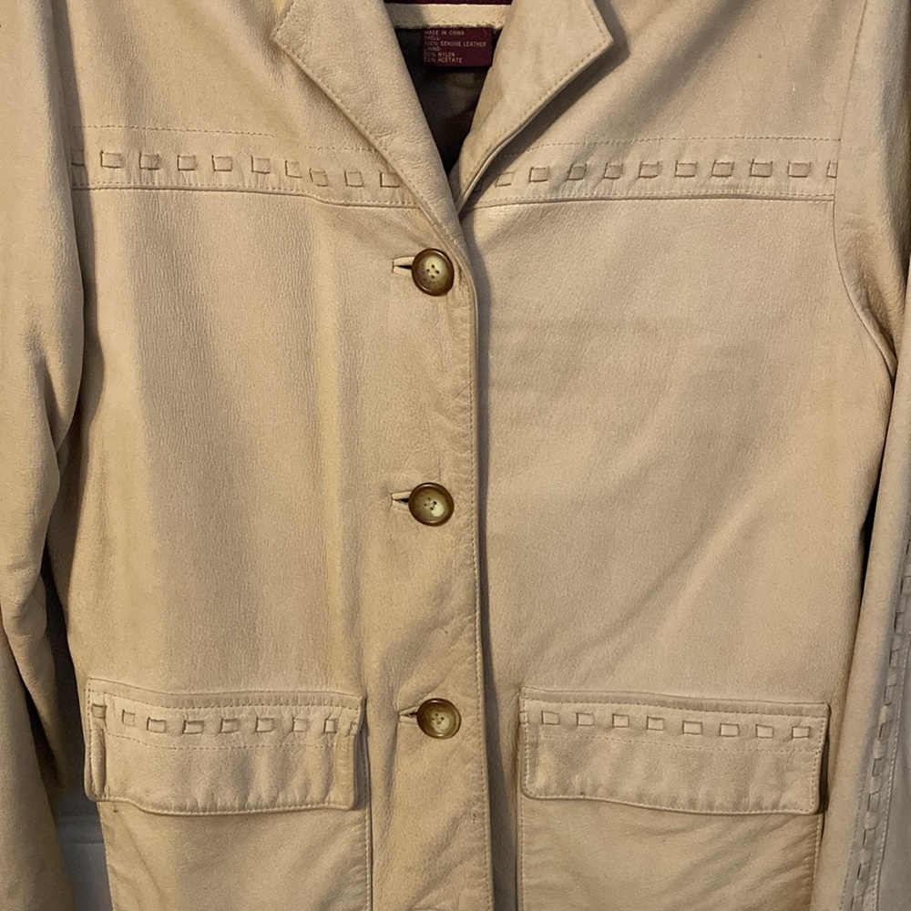 Leather Blazer Jacket - image 3